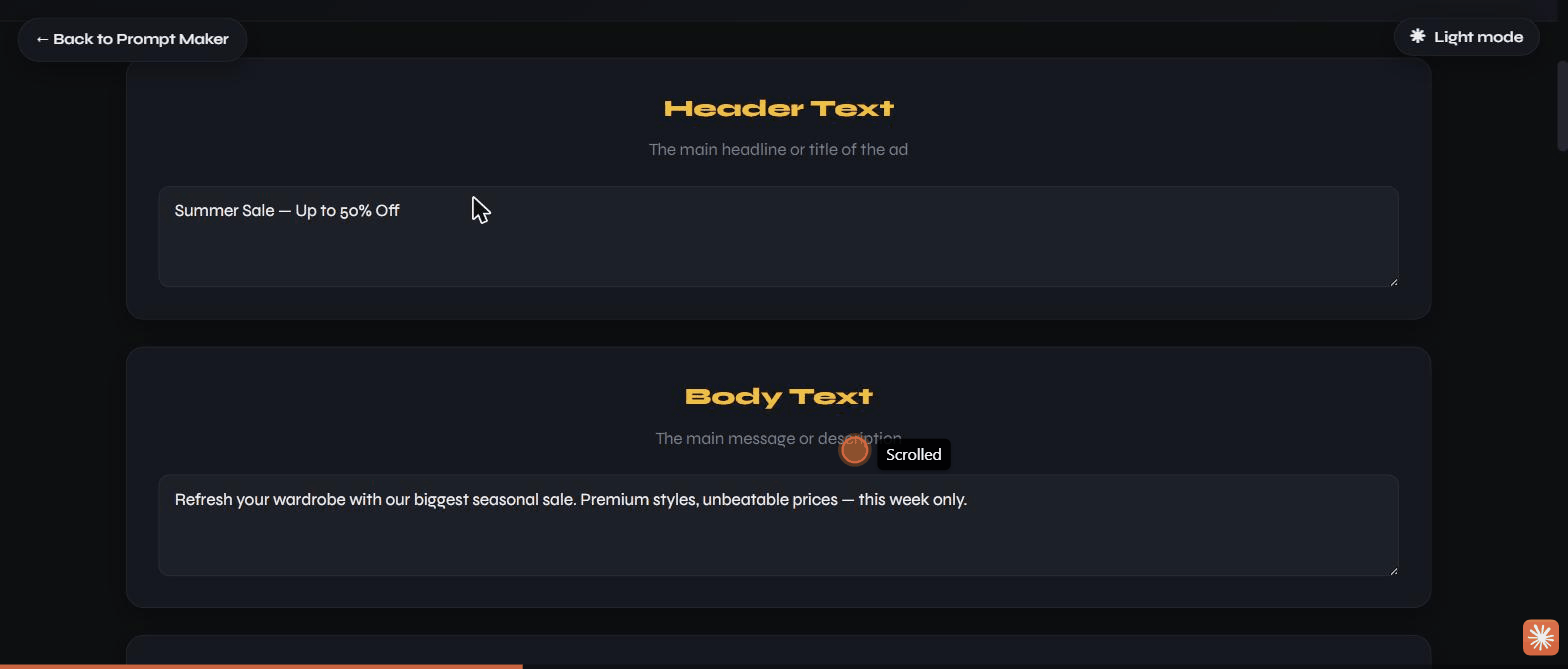Advert Builder