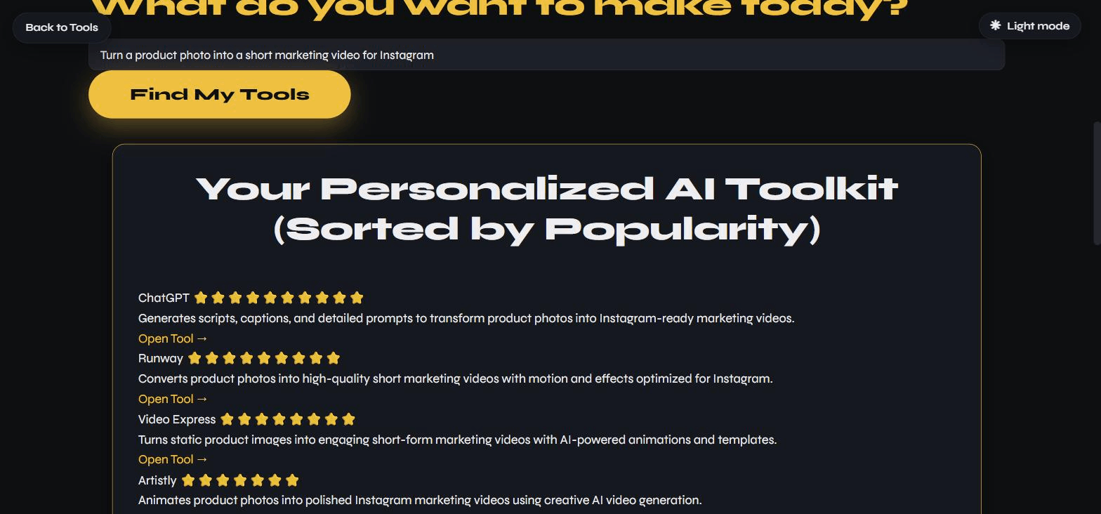 The form filled in