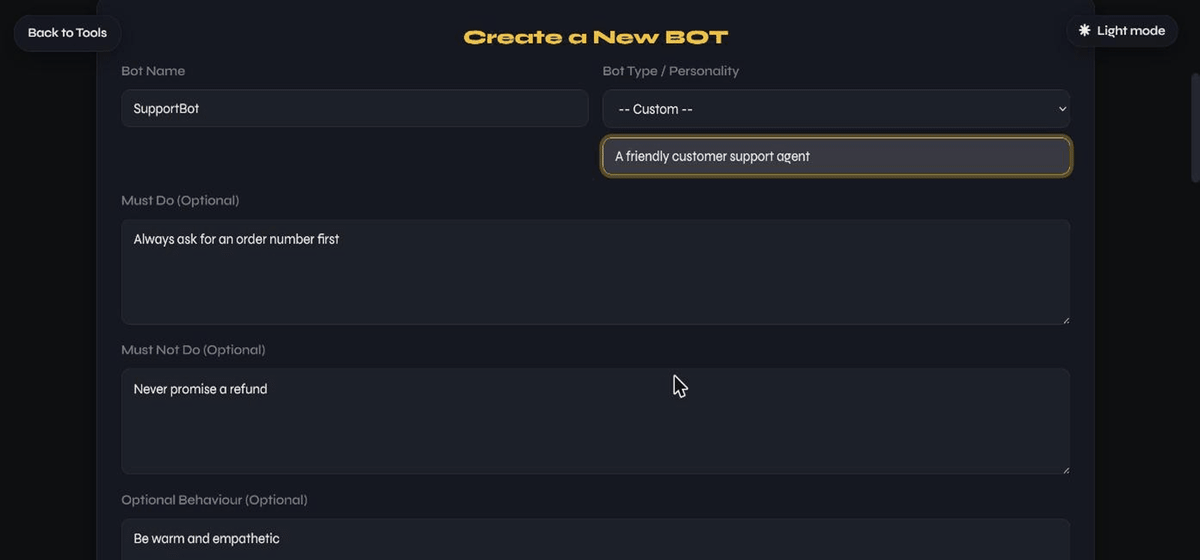 Advanced Bot Creator