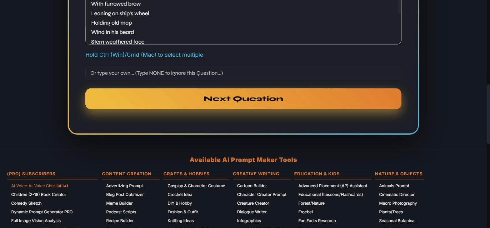The generated result