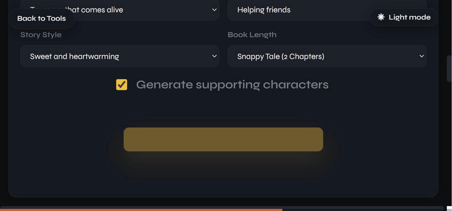 Generated supporting characters