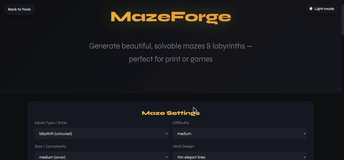 Maze Designer