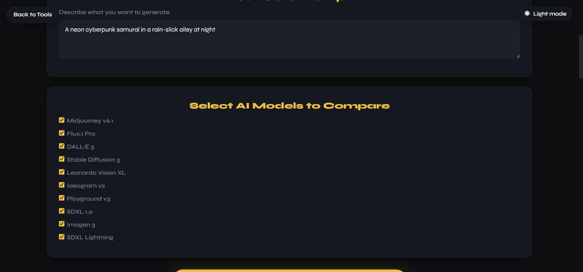 Model Comparison Prompt