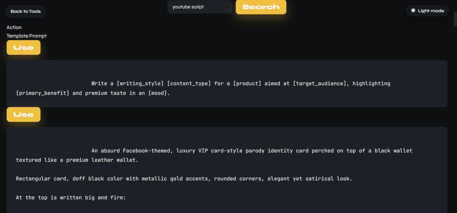 The generated result