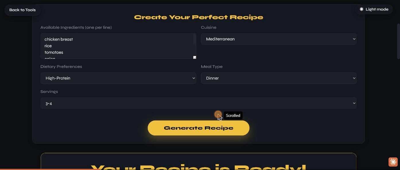 Recipe Builder