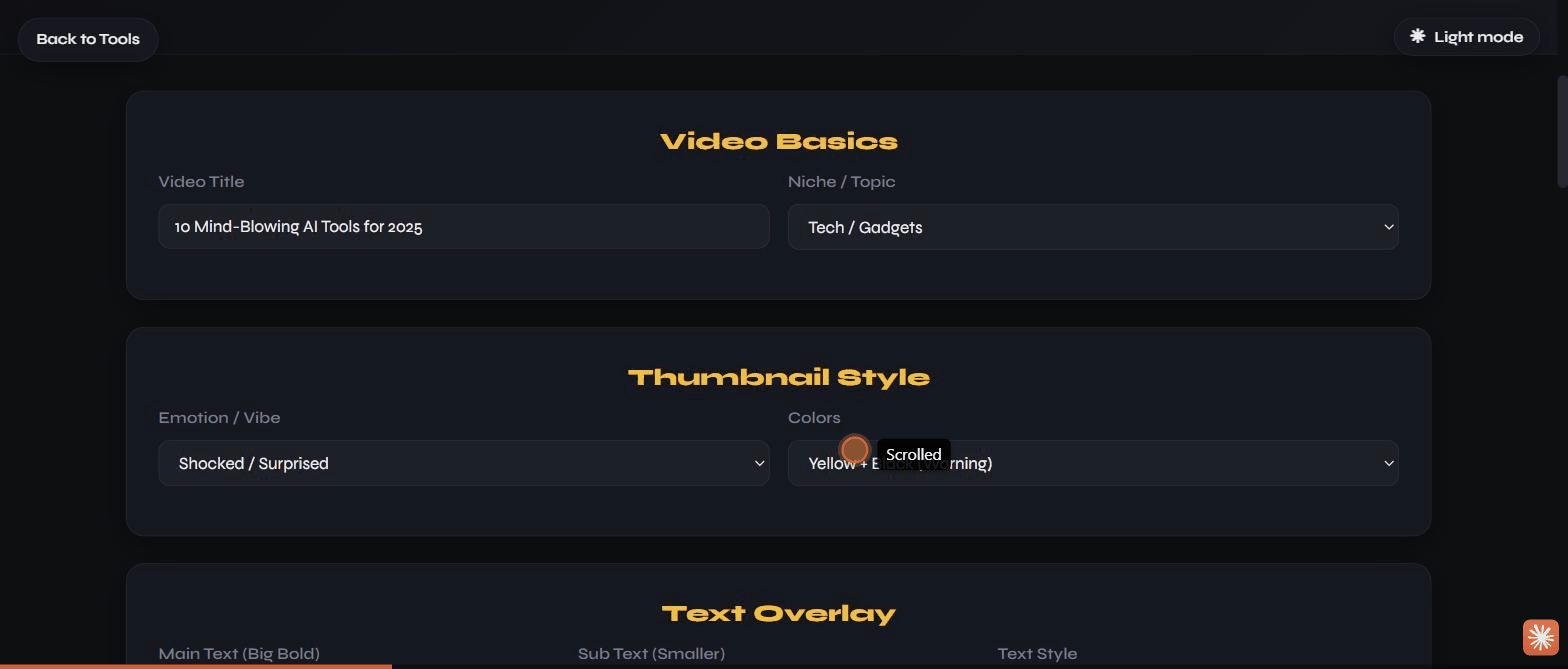 YouTube Thumbnail Generator